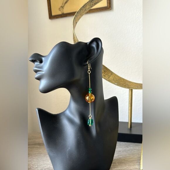 Bohemian drop earrings A888 - Picture 4 of 4